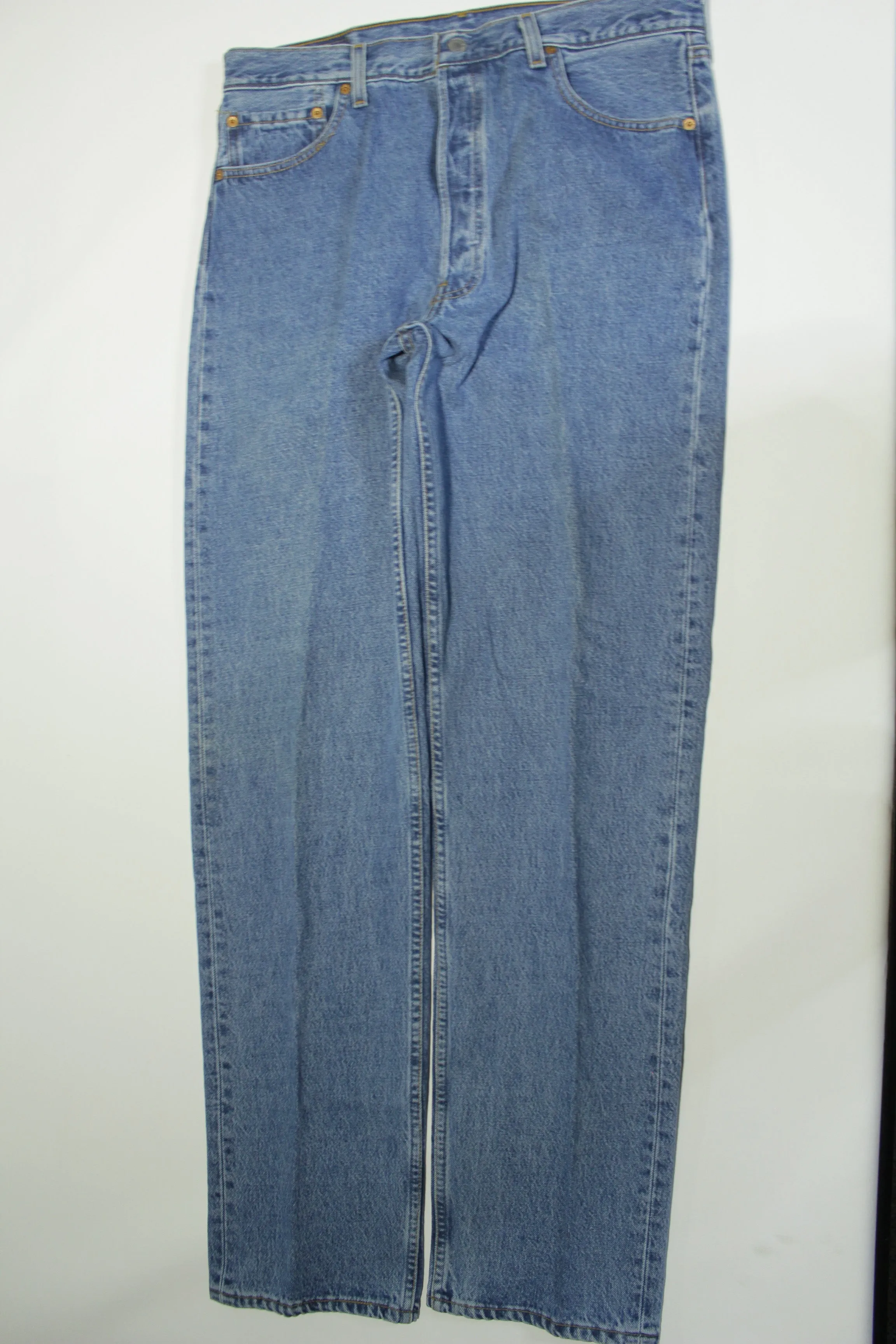 Levis 501 Button Fly Vintage 90's Denim Grunge Punk Red Tab Blue Jeans