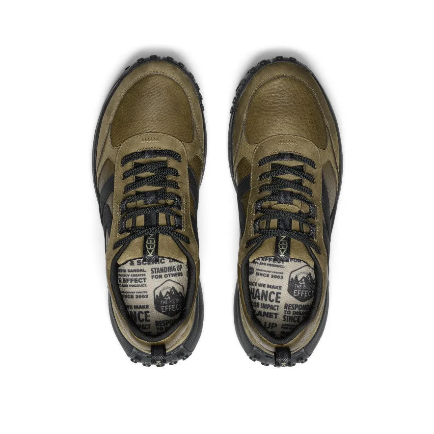 Men's KS86 Leather Sneaker  |  Dark Olive/Black