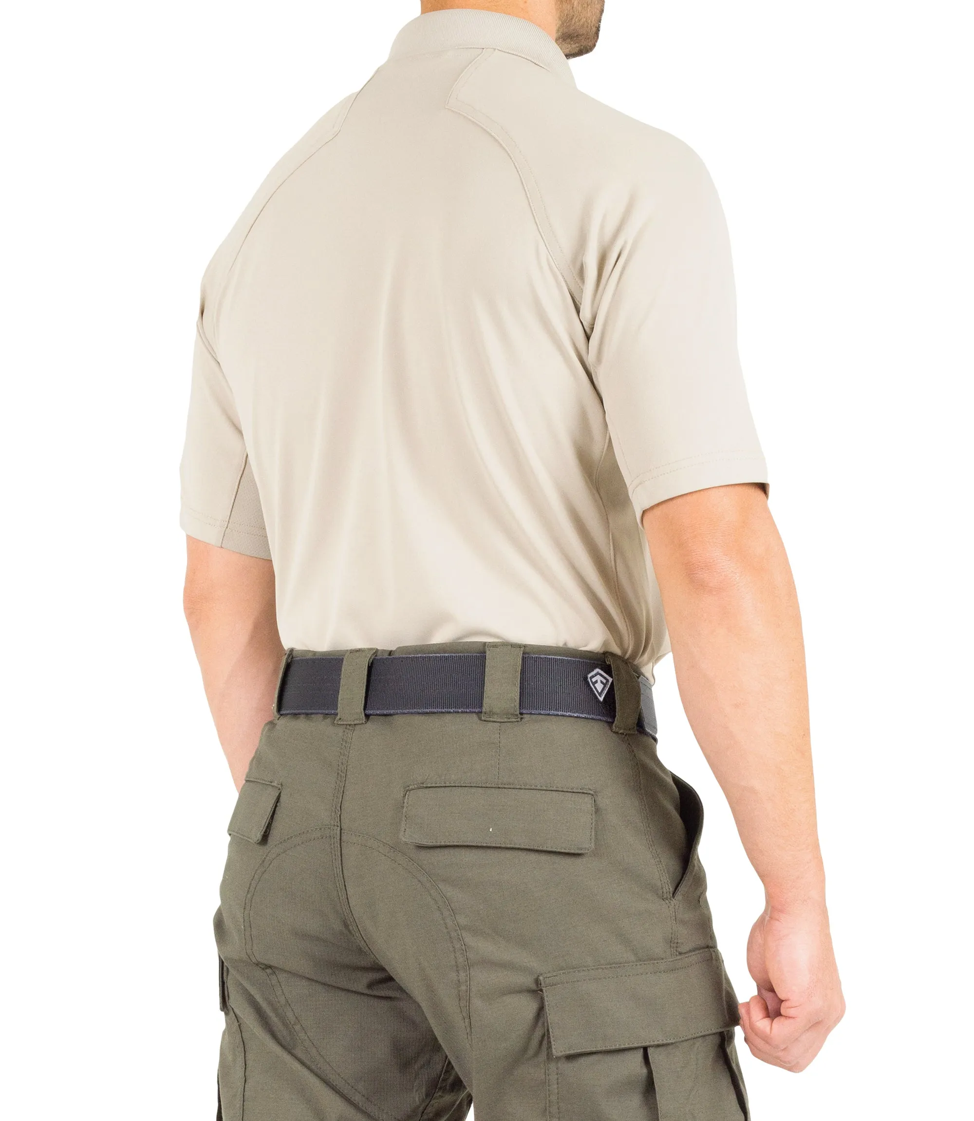 Men's Performance Short Sleeve Polo / Silver Tan