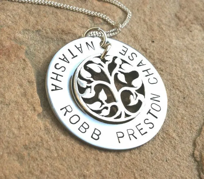 Mom Personalized Necklace, Personalized Mother Necklace, tree of life necklace, gifts for mom, personalized necklace,mom necklace