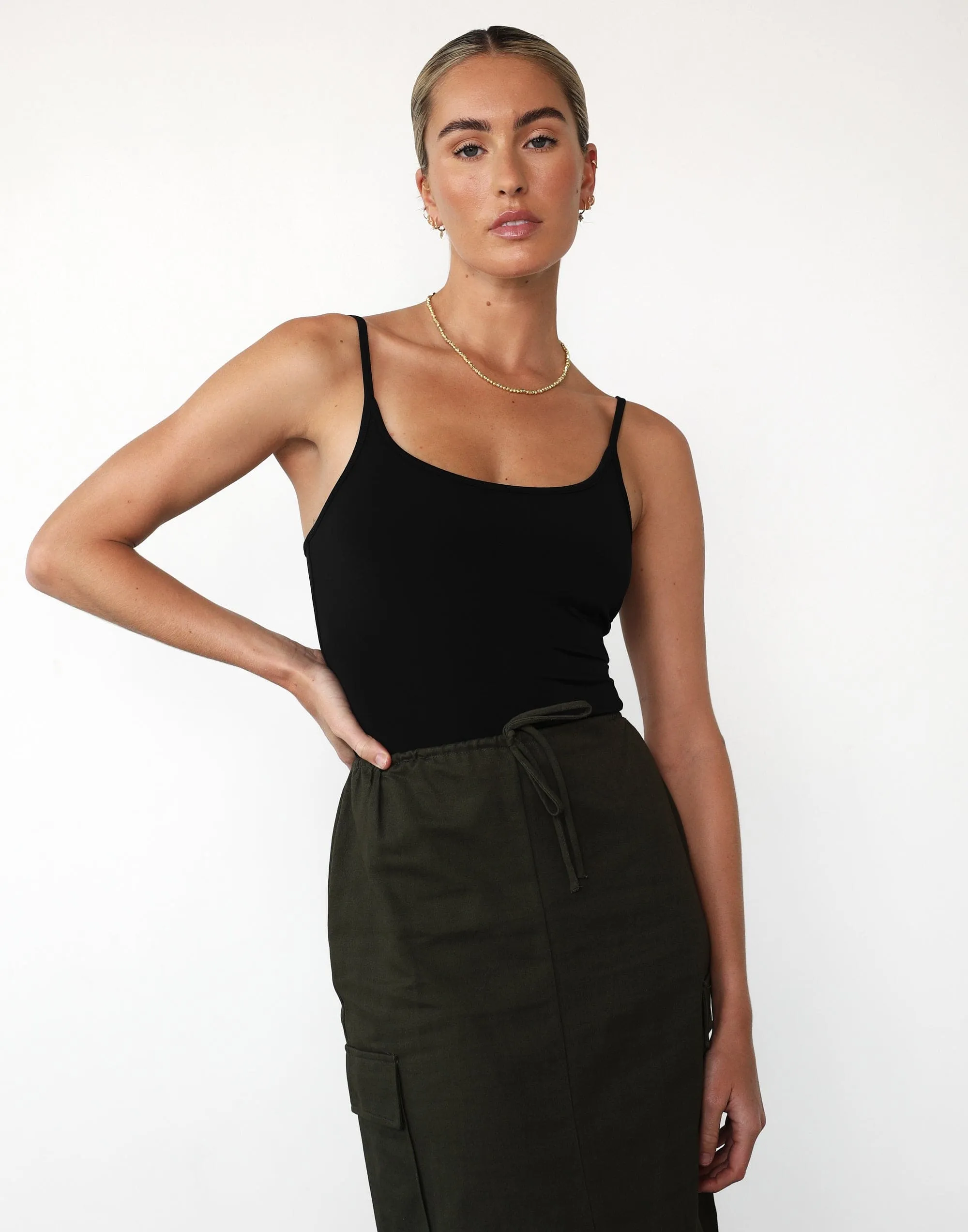 Not Now Maxi Skirt (Moss)