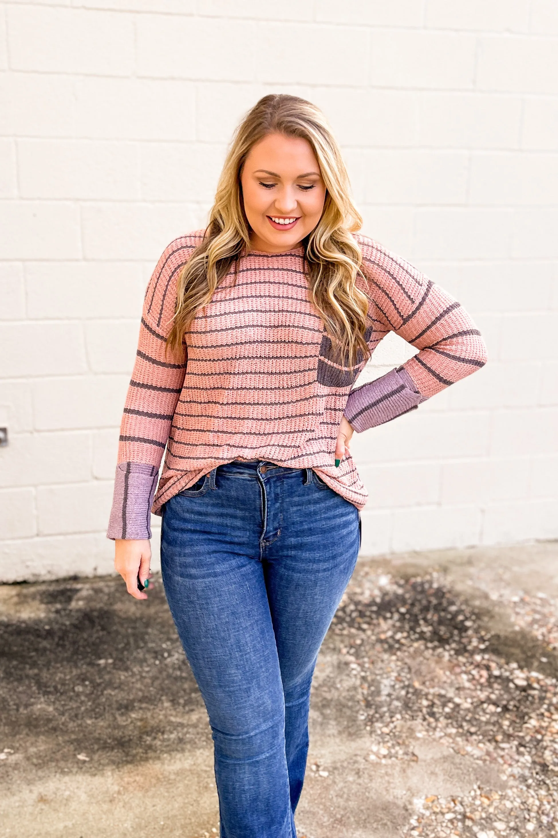 Off The Grid Stripe Sweater Top