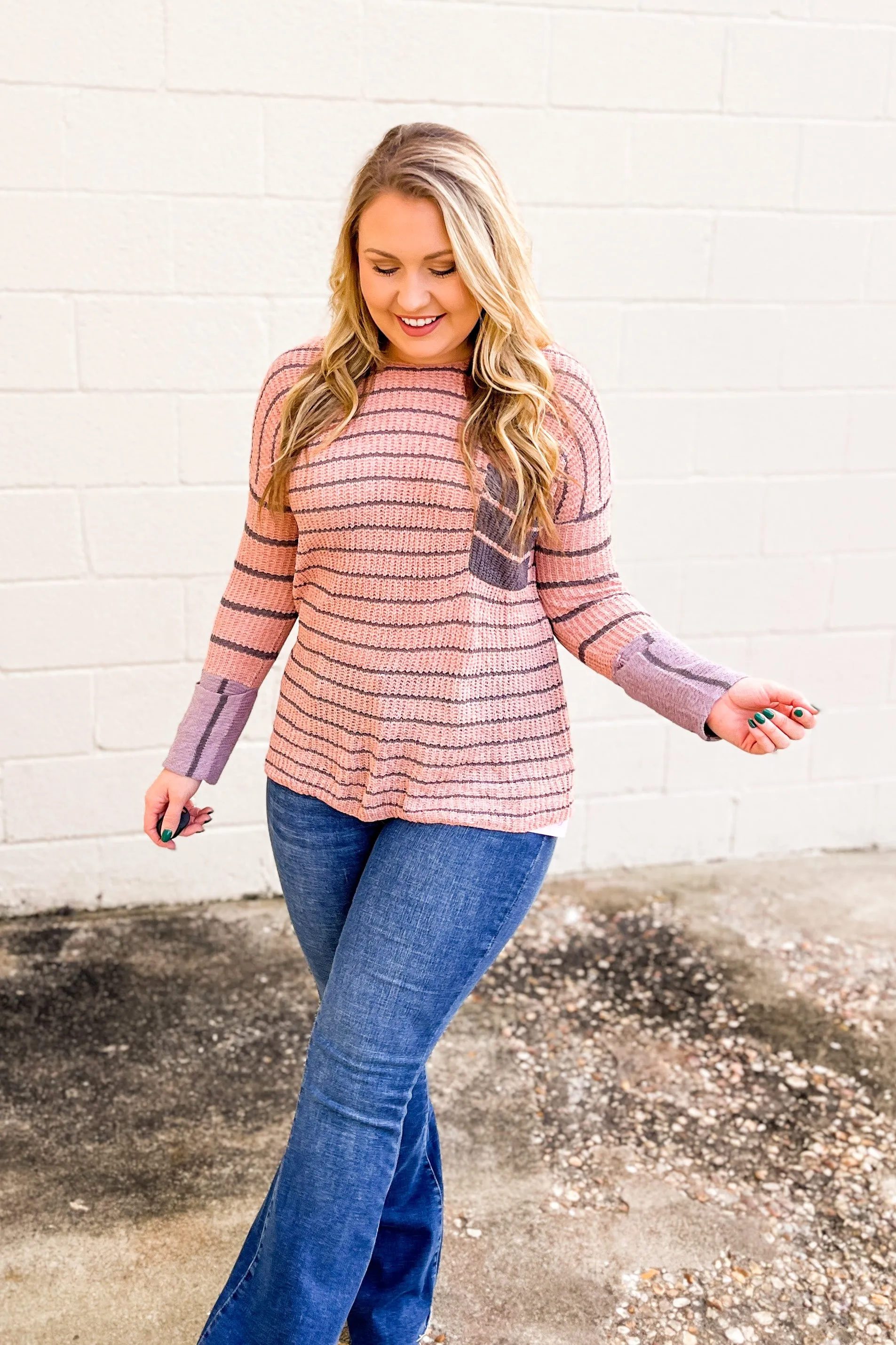 Off The Grid Stripe Sweater Top