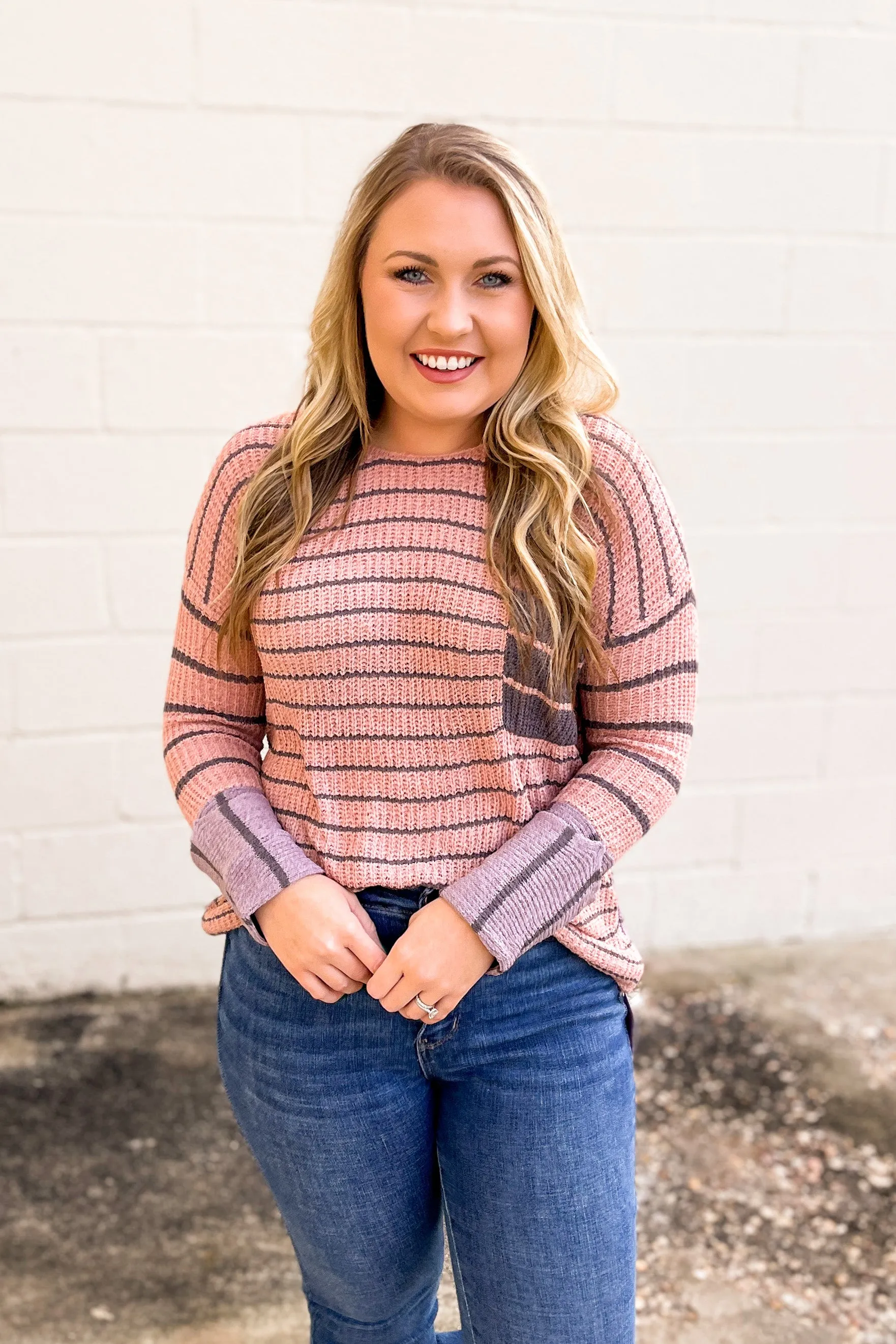 Off The Grid Stripe Sweater Top