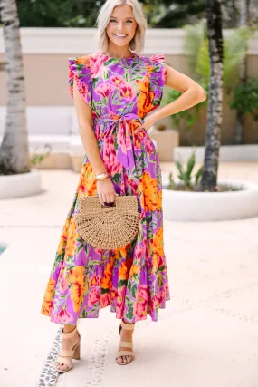 Perfect Pick Lavender Purple Floral Maxi Dress