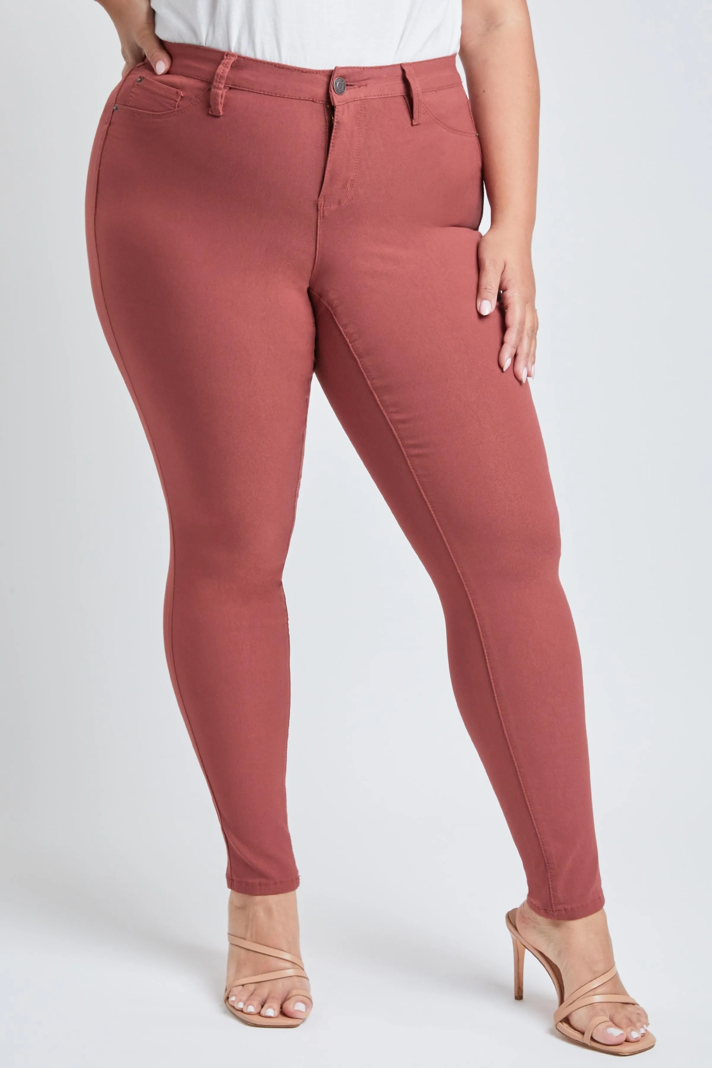 Plus Size Women's Hyperstretch Forever Color Skinny Pants - Warm Tones