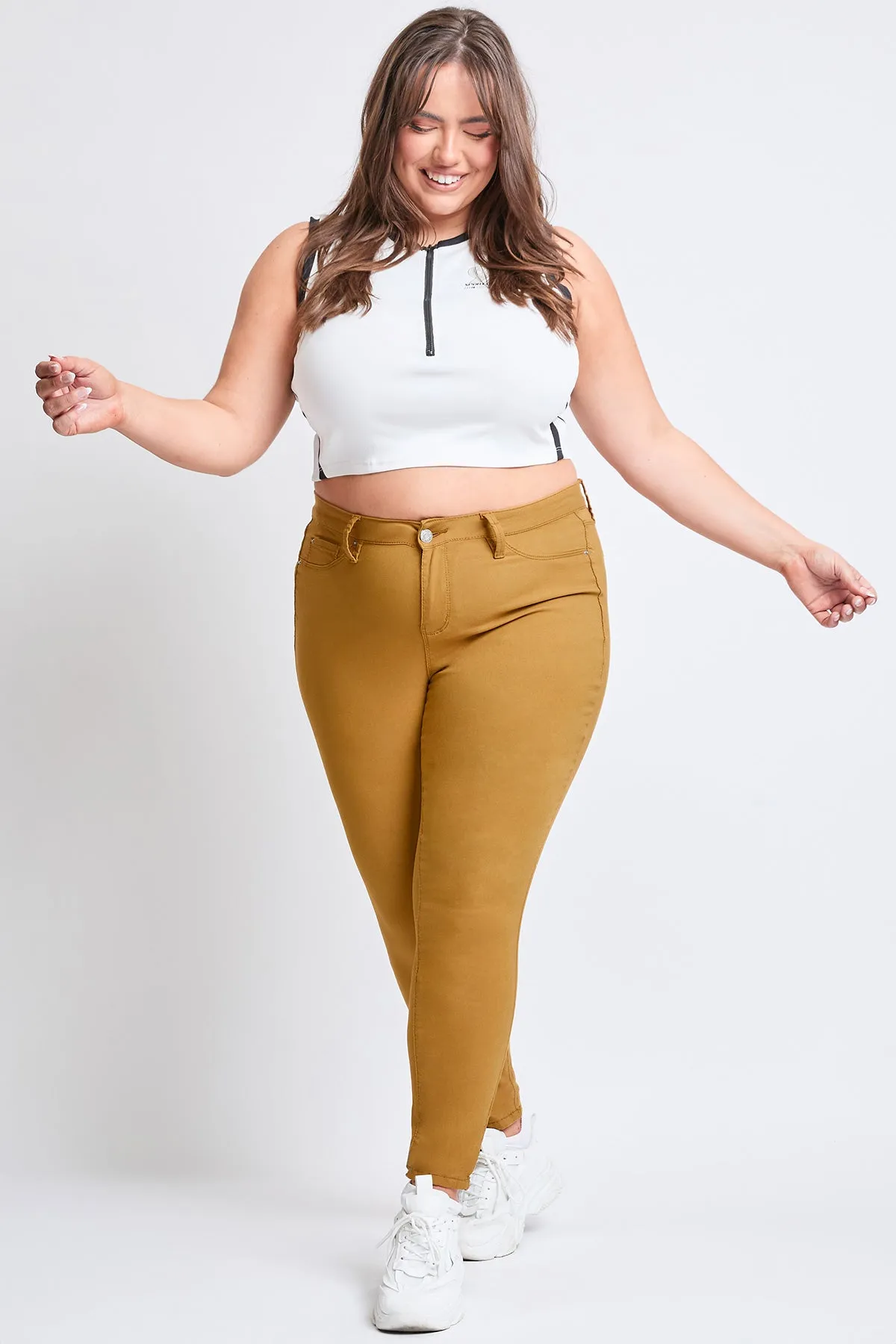 Plus Size Women's Hyperstretch Forever Color Skinny Pants - Warm Tones