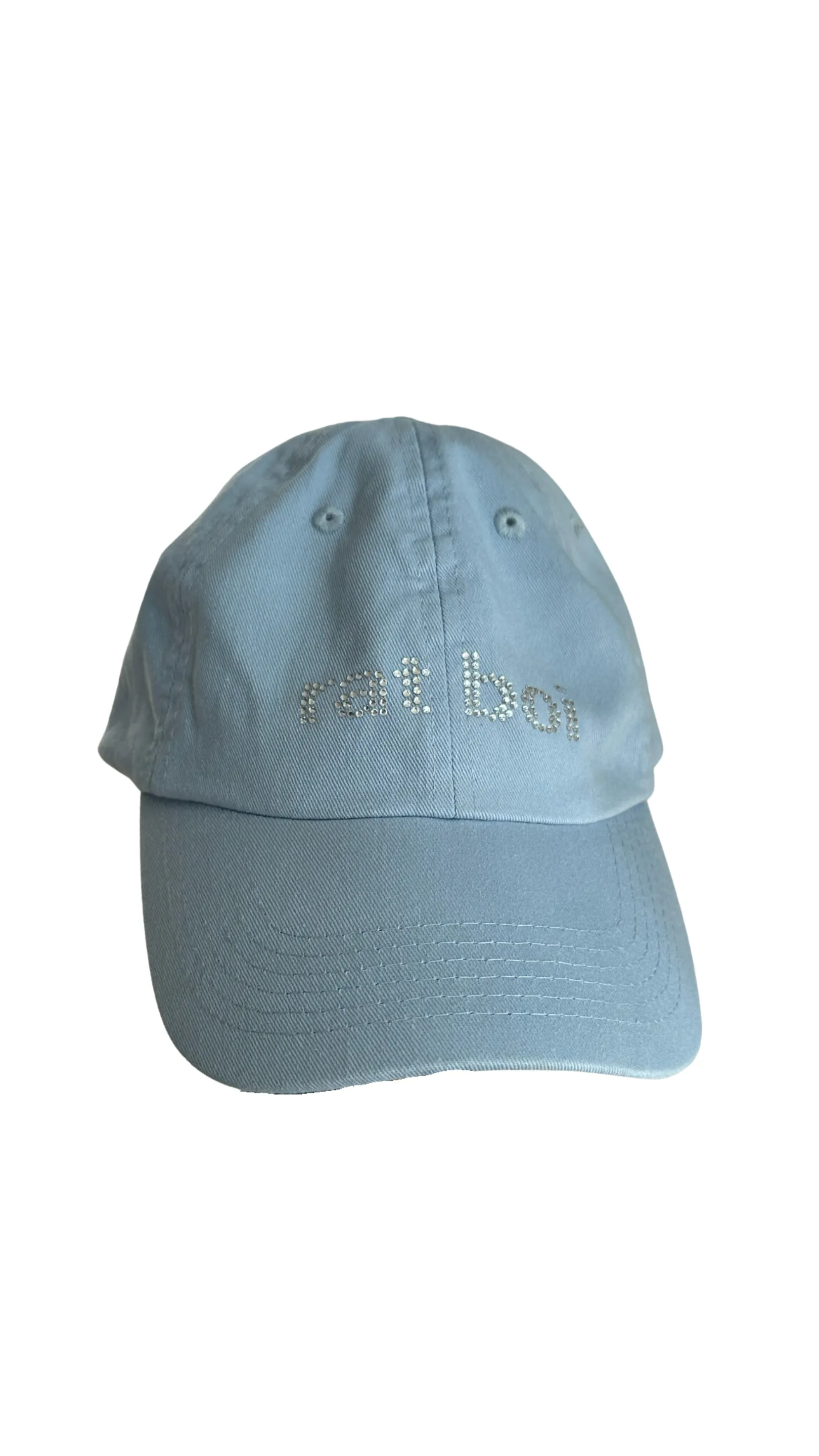 RAT BOI RHINESTONE HAT IN BABY BLUE