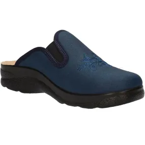 Scarpe da donna Fly Flot - Art. 81Q55KB pantofola blu con gli elastici laterali