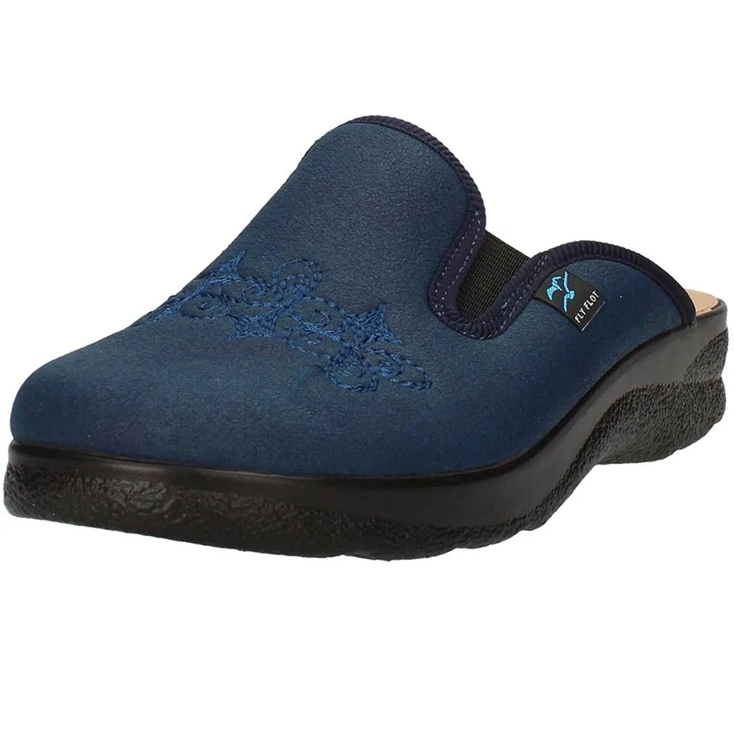 Scarpe da donna Fly Flot - Art. 81Q55KB pantofola blu con gli elastici laterali