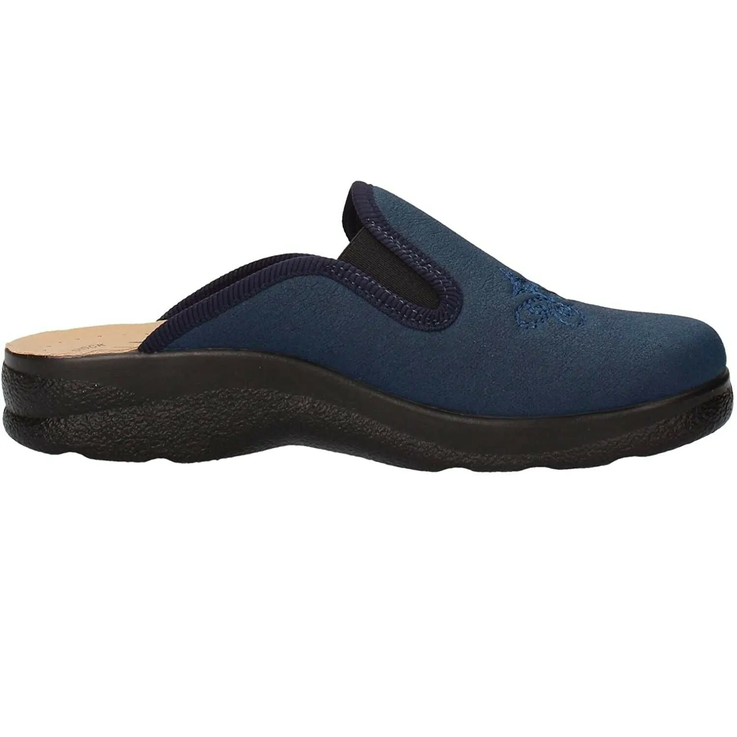 Scarpe da donna Fly Flot - Art. 81Q55KB pantofola blu con gli elastici laterali