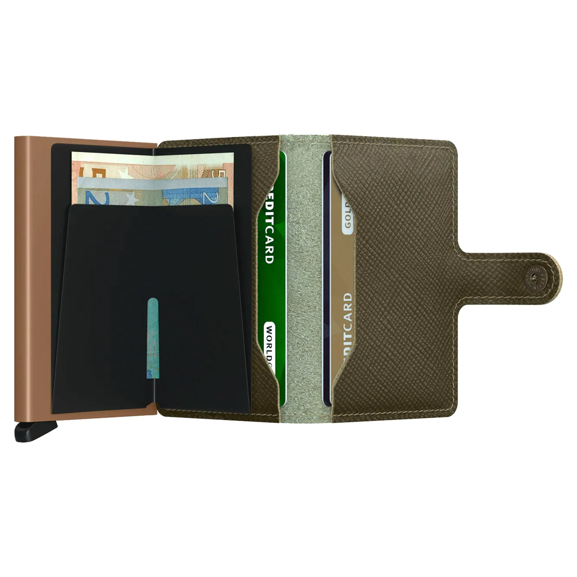 Secrid Mini Wallet Saffiano Olive