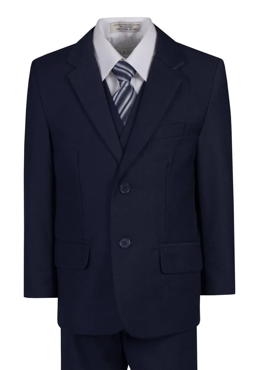 Standard Fit Boys 6 Piece Suit with Neck Tie And Pocketsquare