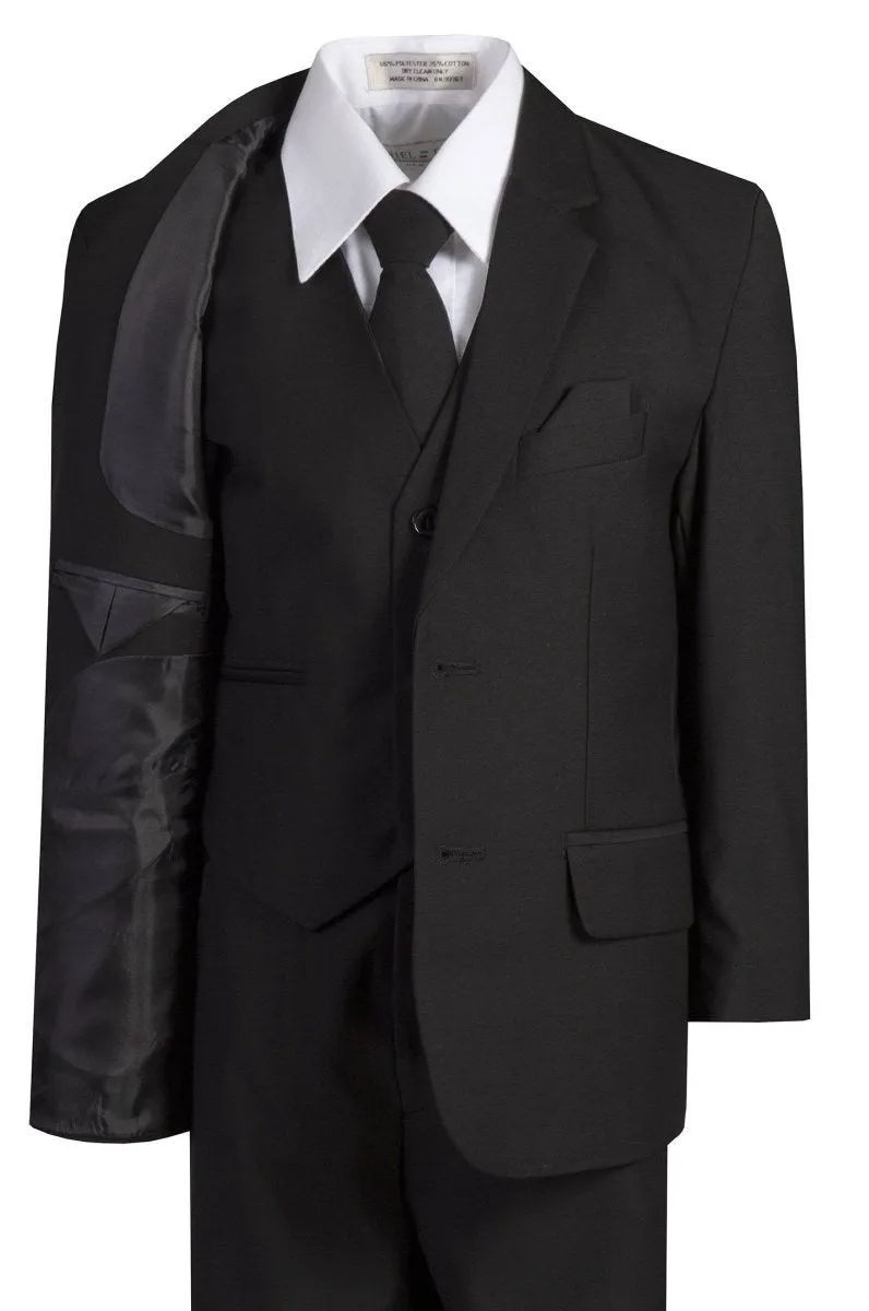 Standard Fit Boys 6 Piece Suit with Neck Tie And Pocketsquare