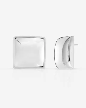 Statement Sterling - Square Cloud Studs