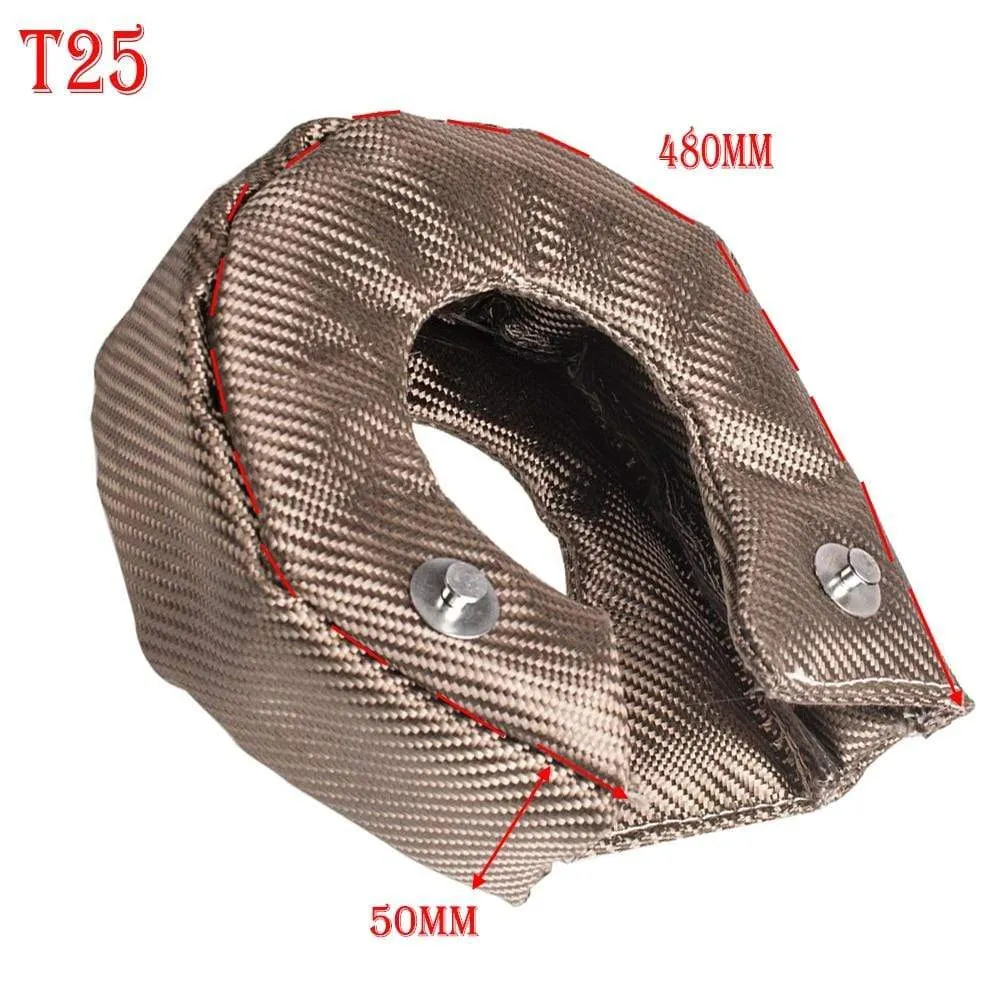 T25 T3 T4 T6 Titanium Turbo Blanket Heat Shield Barrier Charger Cover Wrap