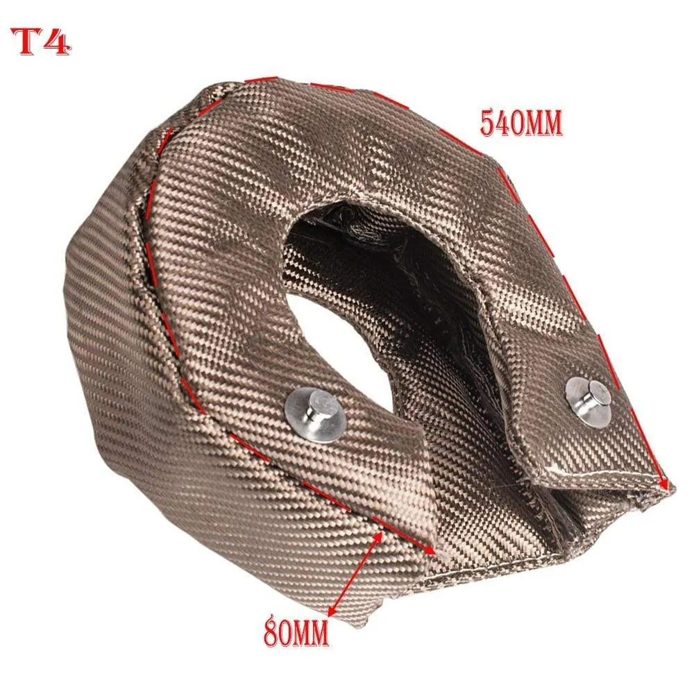 T25 T3 T4 T6 Titanium Turbo Blanket Heat Shield Barrier Charger Cover Wrap