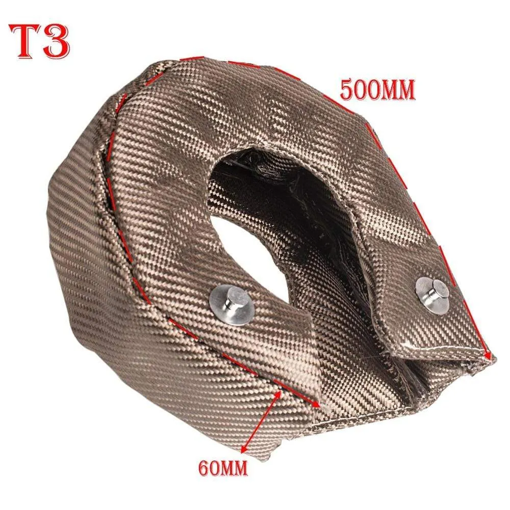 T25 T3 T4 T6 Titanium Turbo Blanket Heat Shield Barrier Charger Cover Wrap