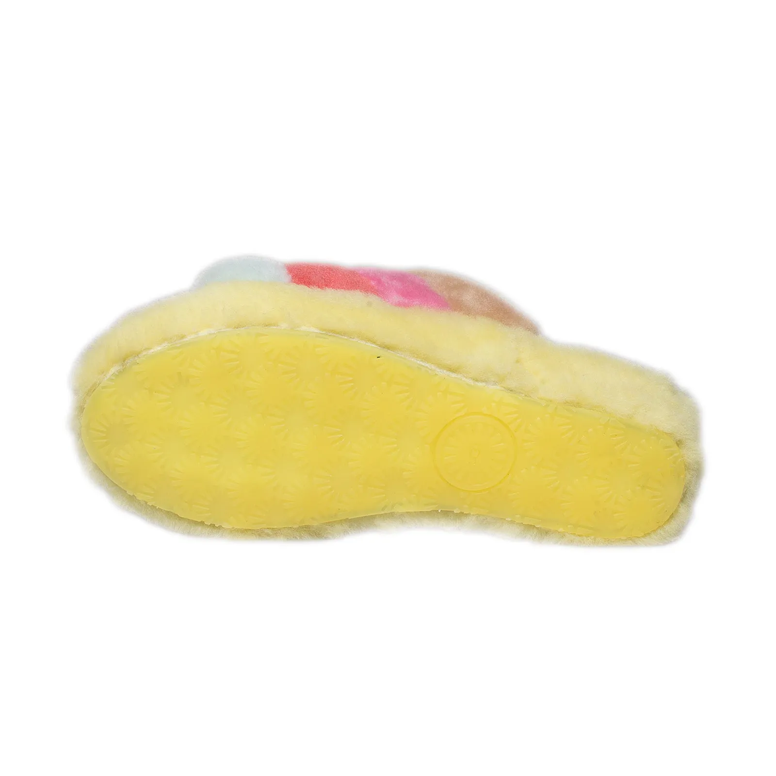 UGG Fluff Yeah Slide Yellow Multi Slippers - Women's