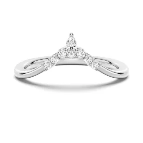 Unique Design Chevon Diamond Wedding Ring