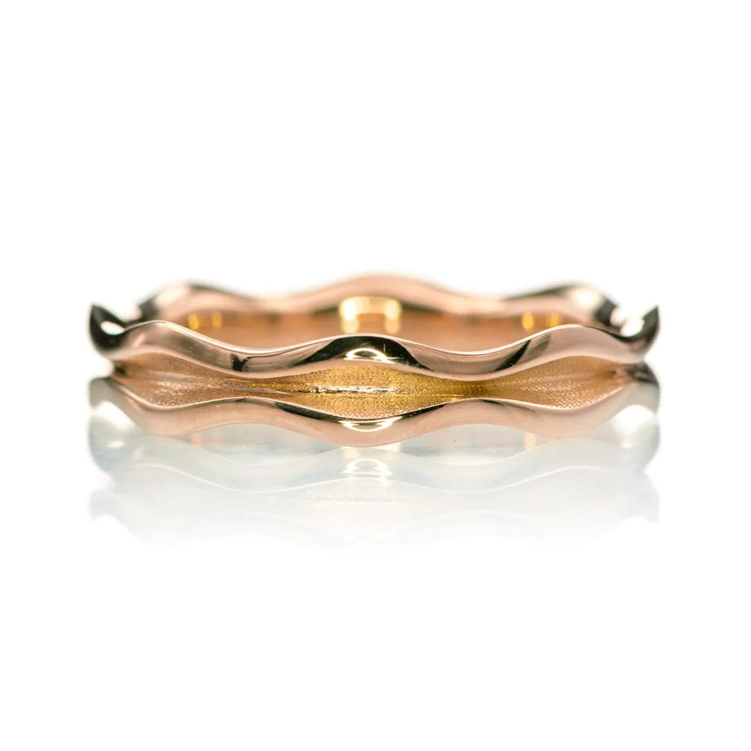 Wave Narrow Wedding Ring Band