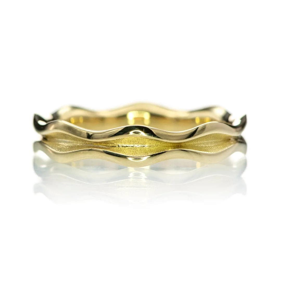 Wave Narrow Wedding Ring Band