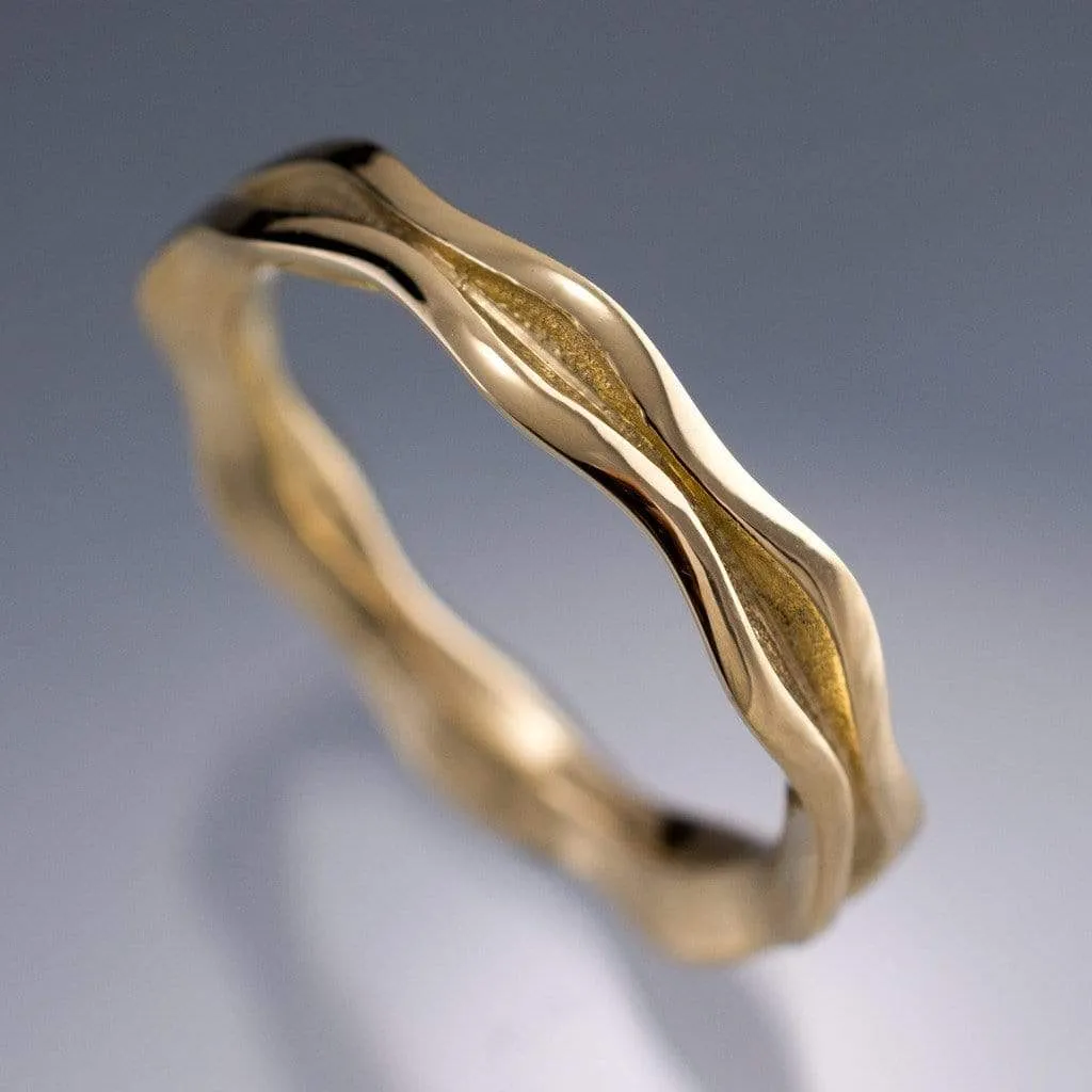 Wave Narrow Wedding Ring Band