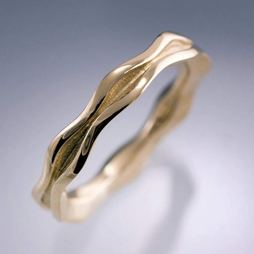 Wave Narrow Wedding Ring Band