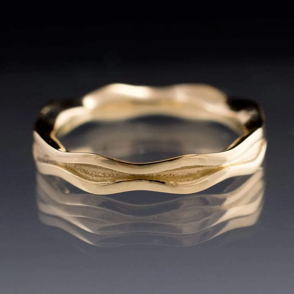 Wave Narrow Wedding Ring Band