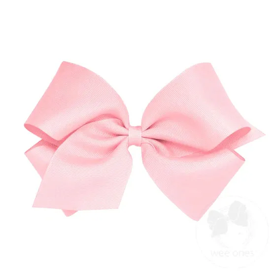 wee ones - Mini King Classic Grosgrain Girls Hair Bow (Plain Wrap)