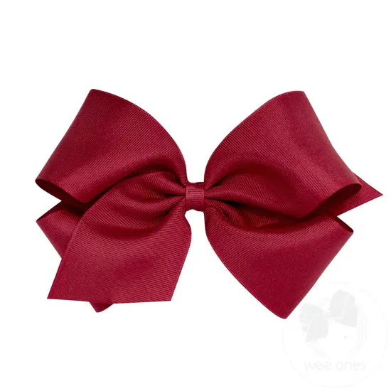 wee ones - Mini King Classic Grosgrain Girls Hair Bow (Plain Wrap)